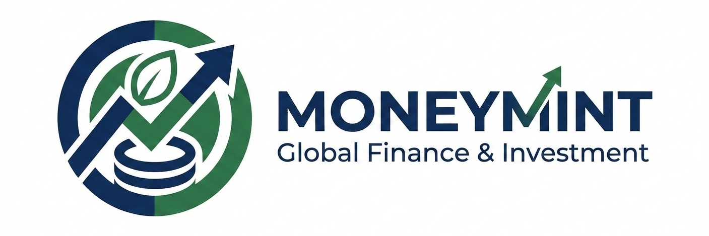 MoneyMint logo representing financial growth, stock market insights, smart investing, and a trusted global finance news platform