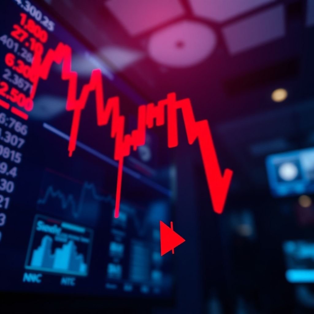 Why are stocks down today? Market crash shown through falling stock charts and red arrows