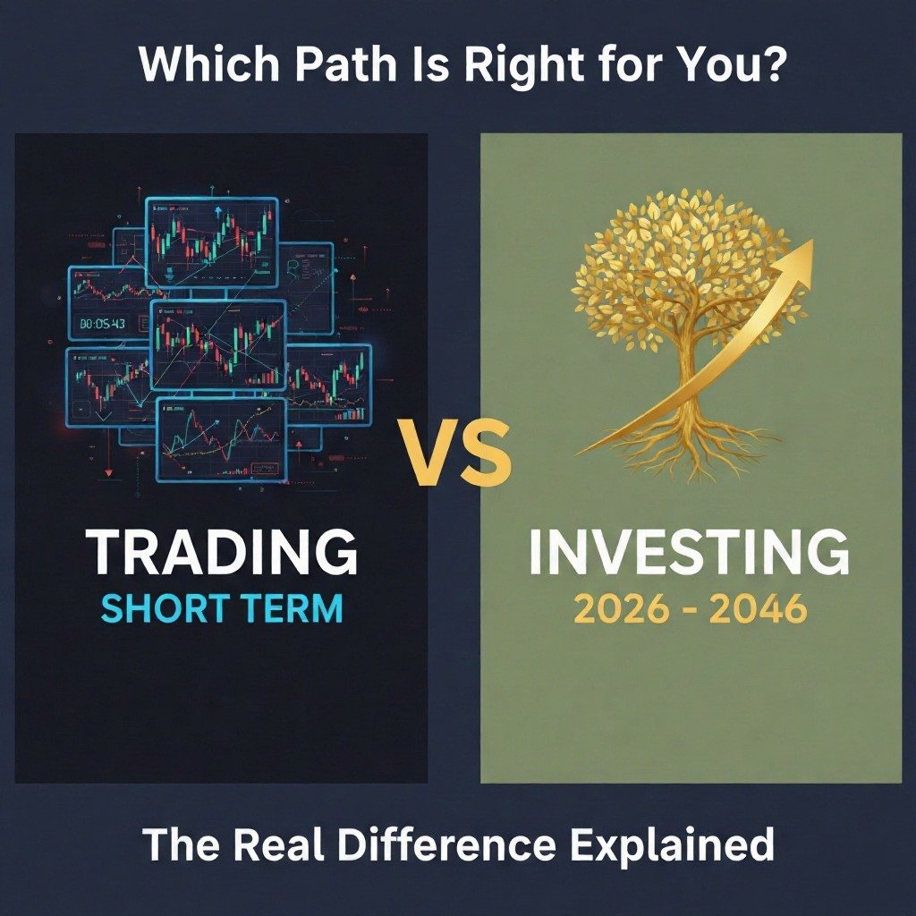 Mastering both trading and investing gives you flexibility in building wealth, but most beginners should focus on one approach first.