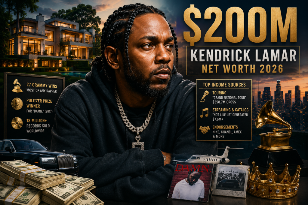 Kendrick Lamar Net Worth 2026: $200M Empire, Drake Rivalry & Real Estate
