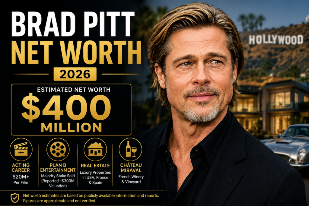 Brad Pitt Net Worth 2026: The $400 Million Actor Who Became a Hollywood Operator